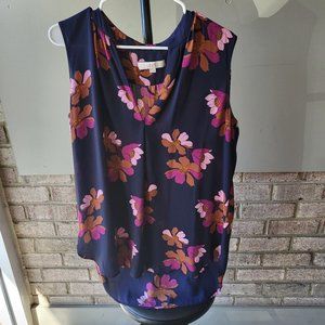 LOFT Floral Print Sleeveless Shirt